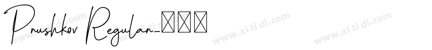 Prushkov Regular字体转换
